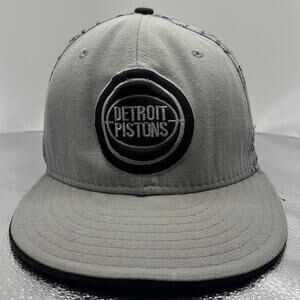 New Era Detroit Pistons Hardwood Classics Fitted Hat 7 5/8 Gray